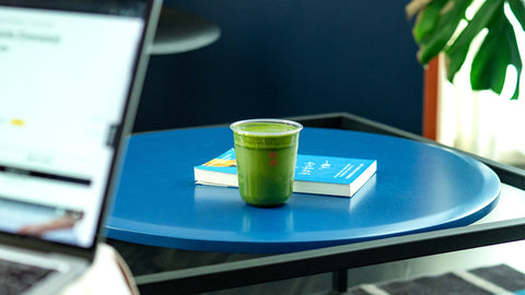 Green usucha clear matcha in a glass for a light daily matcha cup