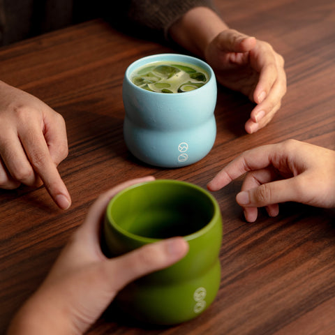Forest Cloud Ceramic Matcha Cloud Bowl & Chasen Holder Set