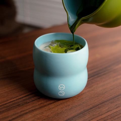 Forest Cloud Ceramic Matcha Cloud Bowl & Chasen Holder Set