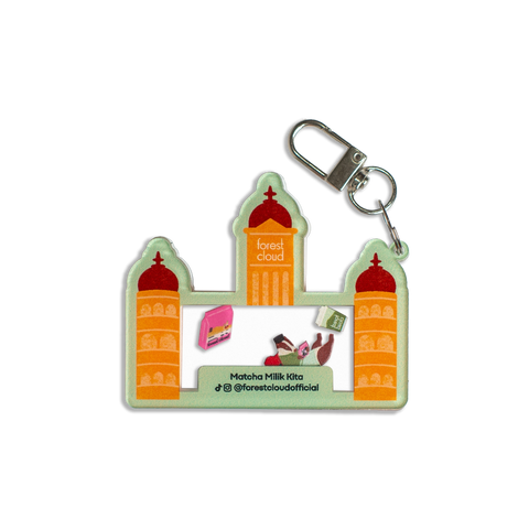 Forest Cloud Landmarks Keychain