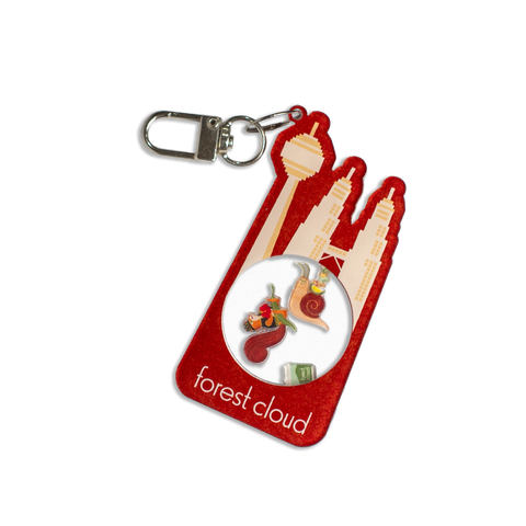Forest Cloud Landmarks Keychain
