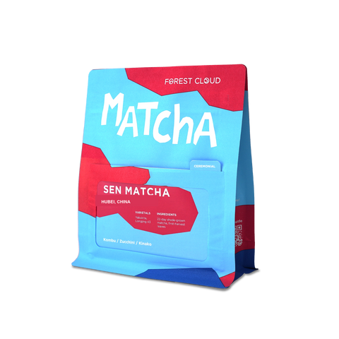 Forest Cloud Sen Matcha Hubei angled packaging
