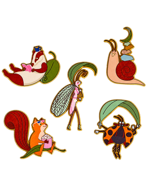 Forest Cloud Character Enamel Pins