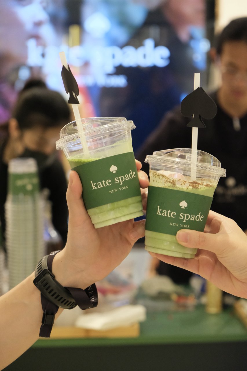 Forest Cloud matcha drinks served for a Kate Spade brand activation